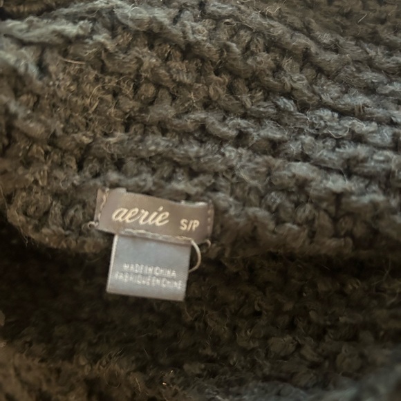 Aerie Dark Grey Sweater with loose turtleneck - Picture 2 of 3